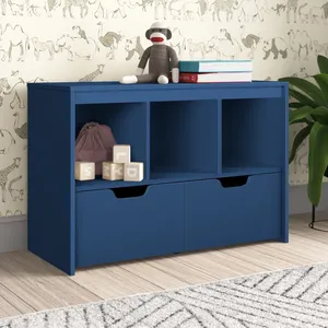 Armoire de rangement de jouets pour enfants avec 2 tiroirs <span class=keywords><strong>à</strong></span> jouets roulants et grande étagère cube de rangement armoire <span class=keywords><strong>à</strong></span> jouets <span class=keywords><strong>bibliothèque</strong></span> pour chambre d'enfants - Product Image 6