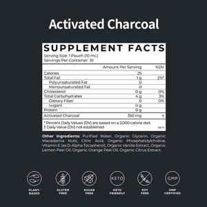 Integratore liquido a carbone attivo LIFEWORTH, Gas disintossicante <span class=keywords><strong>E</strong></span> sollievo dal gonfiore per gli esseri umani con vitamina <span class=keywords><strong>E</strong></span> Formula di guscio di cocco vegano - Product Image 2