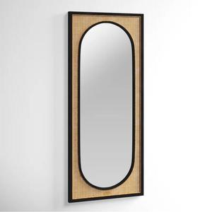 <span class=keywords><strong>Espejo</strong></span> ovalado de longitud completa personalizado, para pasillo, sala de estar, colgante de pared, hecho a mano, de <span class=keywords><strong>ratán</strong></span> - Product Image 1