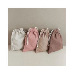 กระเป๋าผ้าแคนวาสออร์แกนิคพิมพ์โลโก้ตามสั่ง ถุงผ้ารูดปิดแบบใช้ซ้ำได้ สายรูดคู่ สำหรับใส่ของช้อปปิ้ง ของขวัญแทนใจ - Product Image 1