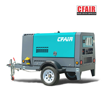 Compresseur d'air à moteur CFAIR 7 BAR 185 CFM pour mobile de sablage pour marteau-piqueur sablage Construction style aviateur