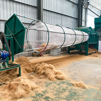 Volledig automatische productielijn voor het versnipperen, verpakken en briketteren van grove vezels uit kokosnootschalen en palmenhoutschalen