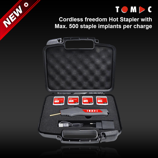 TOMAC CE Certified Cordless Hot Stapler Rechargeable Plastic Welding Gun Kit Car Bumper Repair Machine Portable Welder USB-C