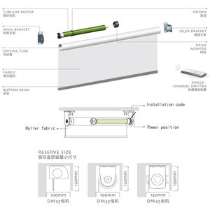 <span class=keywords><strong>DOOYA</strong></span> DM35S <span class=keywords><strong>Moteur</strong></span> <span class=keywords><strong>tubulaire</strong></span> 6Nm/28rpm et 10Nm/17rpm <span class=keywords><strong>Moteur</strong></span> standard 4 fils - Product Image 5