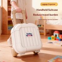 Boîte de rangement pliable pour jouets en forme de valise à roulettes de dessin animé, avec poignée de traction portable et roues, pour chambre à coucher, boîte cadeau