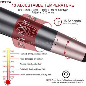 Lisseur de cheveux professionnel électrique 2-en-1 en tourmaline, rouleaux chauffants à ions négatifs, chauffe rapide, <span class=keywords><strong>fer</strong></span> à <span class=keywords><strong>lisser</strong></span> pour la maison, la voiture, l'hôtel - Product Image 5