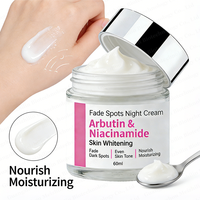 Crème de nuit éclaircissante efficace, éclaircissement intense pour estomper les taches et unifier le teint, hydratant nourrissant pour le visage
