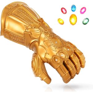 ถุงมือเนซาเบบี้ โกลด์ อินฟินิตี้ แกนท์เลทพร้อมอัญมณีที่ถอดออกได้สำหรับอุปกรณ์ประกอบฉากคอสเพลย์ฮาโลวีนขนาดผู้ใหญ่ - Product Image 2