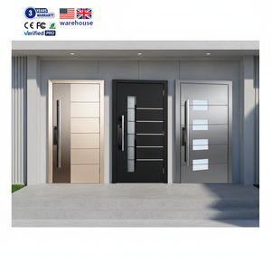Portes d'entrée pivotantes blindées en acier inoxydable, robustes et anti-effraction, en <span class=keywords><strong>aluminium</strong></span> moulé, vente en gros d'usine - Product Image 1