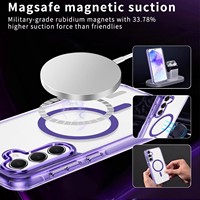 Coque PC transparente antichoc magnétique Ice Color pour Samsung A16 S24Ultra A55 S24FE A15