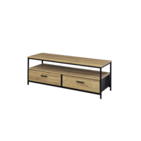 Vente en gros de pieds en métal minimalistes, support pour téléviseur en bois, table basse moderne avec tiroirs de rangement, table centrale en bois pour le salon