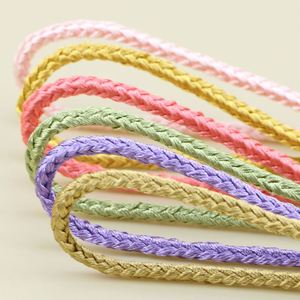 Cordón Trenzado de Poliéster de 4 mm de Color para Decoración, Cordón Cuadrado de Poliéster de Fantasía - Product Image 2