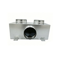 Boîte de distribution d'air multi-ports en acier galvanisé pour système de ventilation avec connexion de conduits flexibles