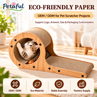 Grande griffoire pour chat en carton ondulé haute densité, écologique, durable et résistante aux rayures, également utilisable comme lit de repos pour chat, vente en gros