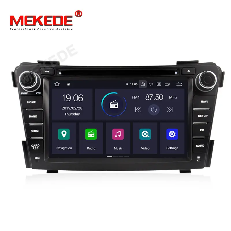 Mekede — lecteur DVD de voiture multimédia 7 pouces, Autoradio vidéo, stéréo, PX30 4core, Android 9.0, 2 go + 16 go, pour Hyundai i40, nouveau