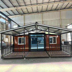 40ft Container Office Accomodation Tiny Préfabriqué Container housing Small House Houselet Avec balcon de toit étanche triangulaire - Product Image 1