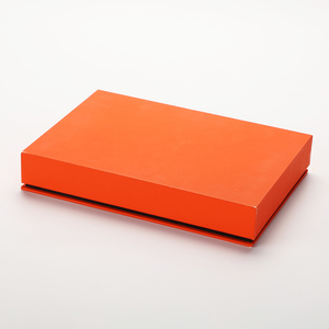 Caja de Regalo Rígida de Alta Gama Personalizada con Tapa y Base, Acabado Mate Antiarañazos Naranja, Caja de Embalaje de Lujo con Inserto Personalizable - Product Image 5