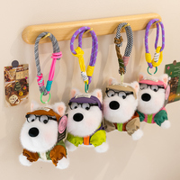 Gantungan Kunci Boneka Premium Silky Westie West Highland White Terrier, Kacamata, Topi, Tas, Grosir Pabrik OEM ODM Custom
