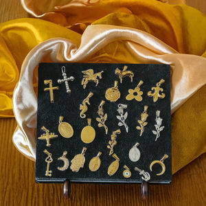 Pendentif Bohème Fleur Rose Femme, Breloque Lune Croissante, Acier Inoxydable Or 18 carats, Breloques Animaux Chien, Vierge Marie, Saint Michel, Tendance - Product Image 2