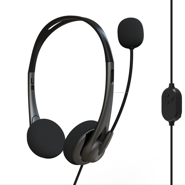 USB Wired Stereo Headphones with Microphone JL Chipset for Teaching Call PC/MP3/Mobile Phone/Table