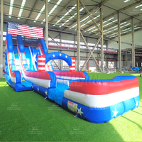 Toboggan aquatique gonflable commercial en PVC pour l'extérieur avec piscine, prêt à être expédié depuis l'entrepôt WINSUN aux États-Unis, idéal pour les événements en plein air des enfants.