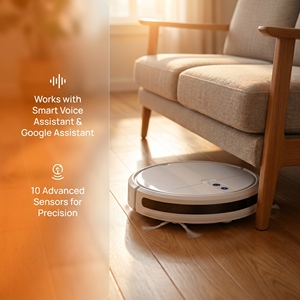 D3-006 Robot Vacuum <b>Mop</b> with 1500-1999Pa Suction Gyroscope Navigation App Control HEPA Filter Household <b>Cleaning</b> - Product Image 2