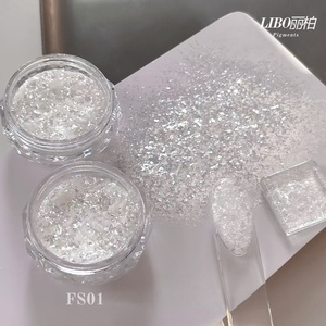 High Quality <b>Nail</b> Art Velvet Snow White Flakes Powder Diamond Ultra-Thin Flake <b>Glitter</b> - Product Image 6