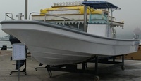 Bateau de pêche Grandsea 9,6 m/32 pieds en fibre de verre, type Panga, avec console centrale et auvent, à vendre