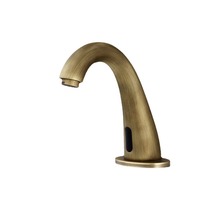 Robinet de lavabo intelligent infrarouge tout en cuivre transfrontalier à détection automatique, monotrou eau froide, finition antique, nouveau modèle