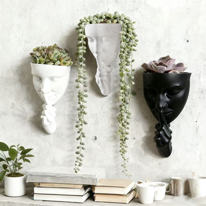 Adornos Decorativos <span class=keywords><strong>de</strong></span> <span class=keywords><strong>Pared</strong></span> con Forma <span class=keywords><strong>de</strong></span> Cara, Color Sólido, Silenciosos, <span class=keywords><strong>para</strong></span> el Hogar, Sala <span class=keywords><strong>de</strong></span> Estar, Estudio, Planta Verde <span class=keywords><strong>de</strong></span> Interior - Product Image 3