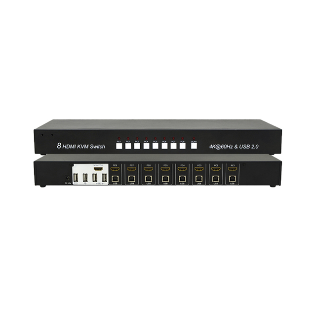 4K 8 Port HDMI KVM Switcher 8 Input 1 Output 8x1 HDMI2.0 Switch With USB2.0 HUB