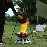 Barbecue portable d'extérieur, brasero de camping, barbecue au charbon de bois, brasero de jardin pour fêtes en plein air