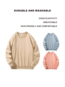 Sweat-shirt en molleton unisexe 460G, couleur unie, épais, pour l'hiver et l'automne, décontracté, <span class=keywords><strong>pull</strong></span>-over, logo personnalisé ODM - Product Image 3