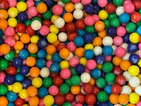 Fourniture en vrac OEM Chewing-gum Boule fruitée Motif pastèque Goût sucré Sans sucre Menthe Café Aromatisé Bubble-Gum Boîte Bouteille Sac