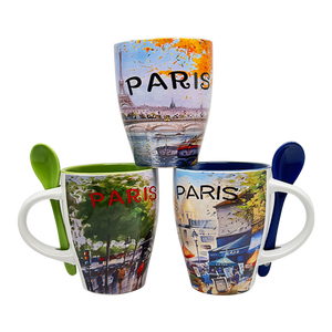 Série <span class=keywords><strong>de</strong></span> saisons colorées Design classique 340ml Tasses <span class=keywords><strong>de</strong></span> <span class=keywords><strong>camping</strong></span> Souvenirs en boîte attrayants avec cuillères pour la fête - Product Image 4