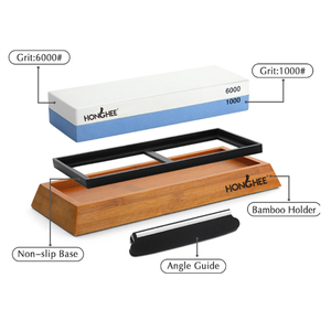 <span class=keywords><strong>Piedra</strong></span> de <span class=keywords><strong>afilar</strong></span> de óxido de aluminio de doble <span class=keywords><strong>cara</strong></span>, soporte de bambú, cuchillo japonés, <span class=keywords><strong>Piedra</strong></span> afiladora de grano 1000/6000 - Product Image 3