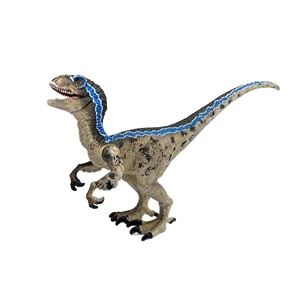Figuras de acción de dinosaurio, juguetes realistas de dinosaurio, <span class=keywords><strong>Velociraptor</strong></span>, juguetes educativos de plástico azul - Product Image 6