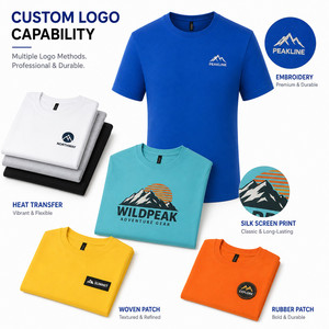 T-shirt uni à manches courtes et col rond pour adulte, 100 % coton, avec logo personnalisé, doux, respirant, de qualité supérieure, vente en gros, plusieurs couleurs - Product Image 2