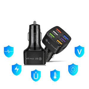 ที่ชาร์จในรถยนต์แบบ 6 in 1 QC3.0 6USB 15A วัสดุทนไฟ PC ได้รับการรับรอง CE FCC ที่ชาร์จเร็วสำหรับโทรศัพท์มือถือ - Product Image 5
