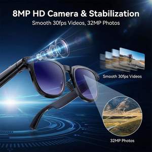 Lunettes Intelligentes Amzish avec Caméra HD 8MP, Enregistrement Vidéo 1080P, Lunettes de Soleil Ovales pour Hommes et Femmes, avec Batterie au Lithium-Ion IA - Product Image 4