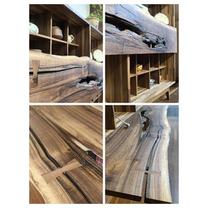 Chất Lượng Cao Bắc Mỹ Đen Óc Chó Rắn Gỗ Treo Tường Hiển Thị Lưu Trữ Giá Zen Phong Cách Đồ Nội Thất Cho Trang Trí Nội Thất Thanh Lịch - Product Image 5