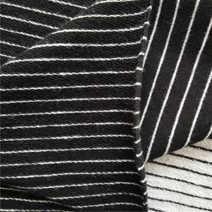Hilo teñido algodón elastano Terry algodón raya tela para ropa deportiva estiramiento algodón bucle raya francés Terry tela - Product Image 6