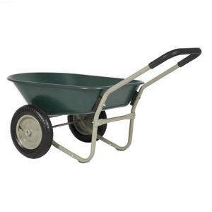 5 Cuft Double Roue Jardin Chariot Vert En Acier Jardin <span class=keywords><strong>Brouette</strong></span> <span class=keywords><strong>Herbe</strong></span> Briques Construction <span class=keywords><strong>Brouette</strong></span> Jardin Chariot - Product Image 4