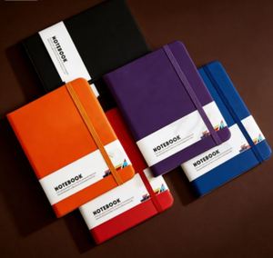 Promotional Gift <b>A4</b> A5 A6 Embossed Logo Leather Notebook Dotted Inner Page Binding Elastic Strap Notebook - Product Image 4