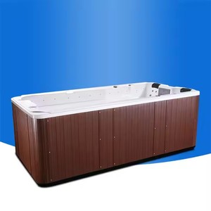 Piscina <span class=keywords><strong>de</strong></span> Spa Acrílica Rectangular <span class=keywords><strong>de</strong></span> Lujo para Exteriores <span class=keywords><strong>de</strong></span> 4 Metros con Hidromasaje y Función <span class=keywords><strong>de</strong></span> Nado Contracorriente - Product Image 6