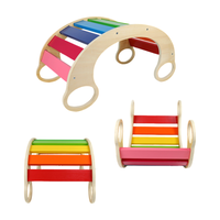 Arche d'escalade en bois arc-en-ciel, jouet d'escalade pour tout-petits, pour salle de jeux intérieure, jeu Montessori et développement de la motricité globale