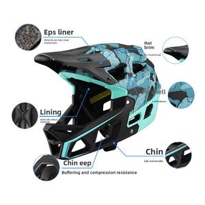 <span class=keywords><strong>Casco</strong></span> de Ciclismo de Montaña Cross Country para Adultos, Diseño de <span class=keywords><strong>Camuflaje</strong></span>, Protección Facial Completa, para Competencia y Descenso - Product Image 3