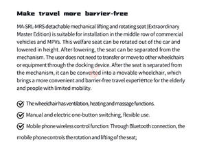 高級電気調節可能なレザーカーシートハンディキャップ付き車椅子利用者プログラム可能な回転リフト負荷修正カーシート - Product Image 6
