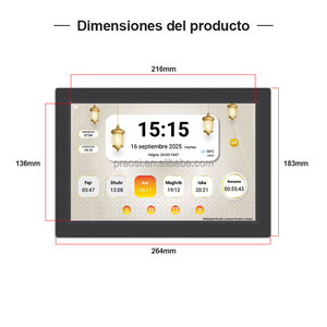 Reloj Digital Musulmán con Azan, Calendario Digital, Alarma Personalizada, <span class=keywords><strong>Horarios</strong></span> de Oración Mundiales, Reproductor de Corán Completo - Product Image 6