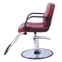 Fauteuil de coiffure professionnel en gros pour salon de coiffure, robuste avec pompe hydraulique, en cuir PU, moderne et classique, inclinable pour barbier
